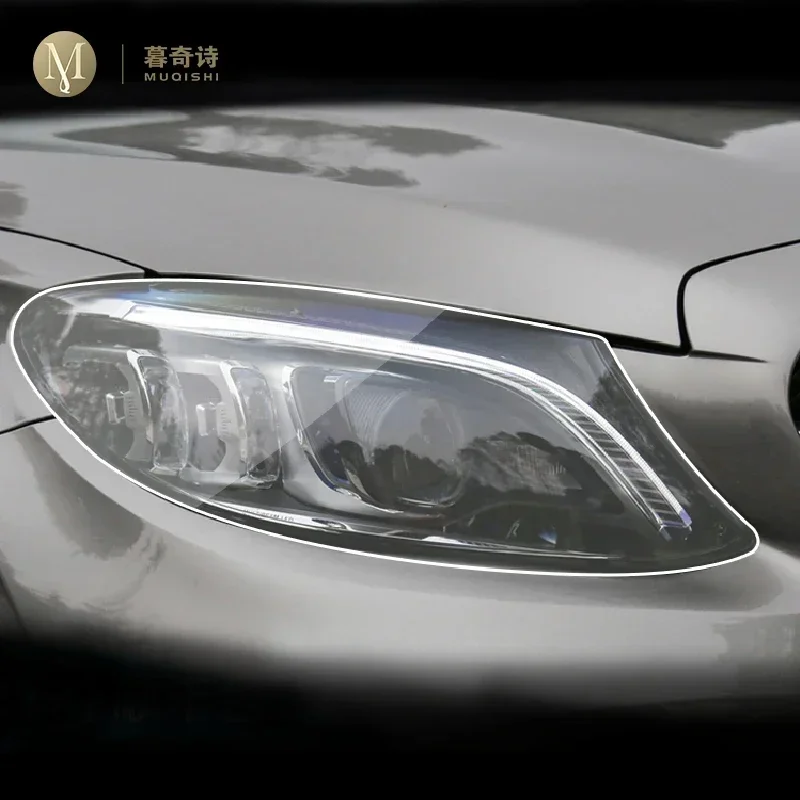 

Для Mercedes-Benz Class-C W204 внешние фары автомобиля, защитная пленка из ТПУ от царапин, ремонтная пленка против царапин, аксессуары ppf