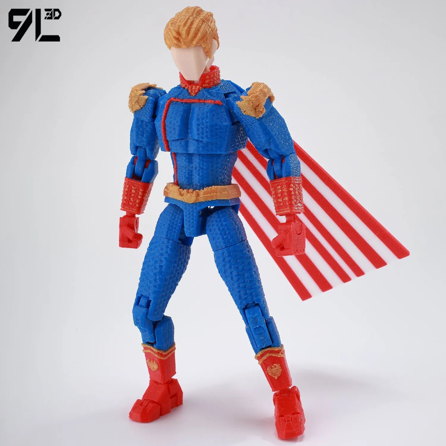 9L3D American Comics Super Soldier Action FigureMulti‑Joint Movable Tabletop Decoration Toys Tiant T13 Dummy13 Collectors Model