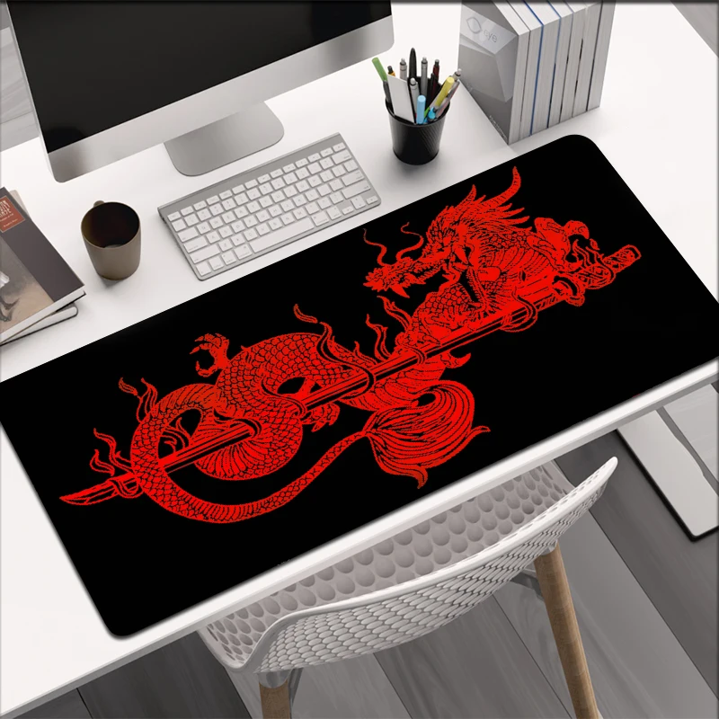 Chinese Dragon Large Mouse Pad Game Laptop Play Mat 400x900 Extra Large Anime Non-slip Mousepad PC Gaming Accessories XXL Rug