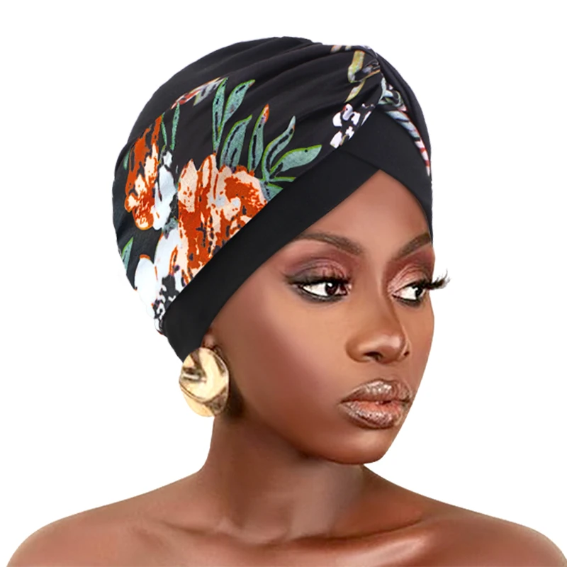 Print Cross Muslim Turban Scarf and Indian hat Ethnic headscarf Women Islamic Inner Hijab  Headwear Arab Wrap Head Scarf view 6