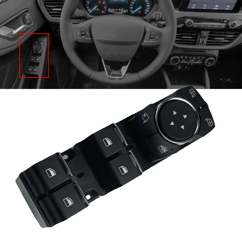 Car Front Left Driver Side Master Power Window Lift Switch M1BT-14540-DC For Ford Focus 2019-2021 LHD