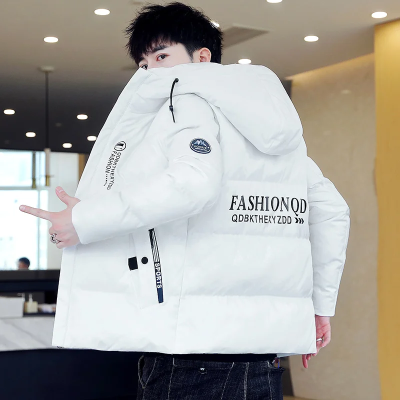 

ort Winter Jaet Men's 2026 New Faion Thiened Winter Clothes Youth Cotton Padded Coat Student Hooded down Cotton Coat