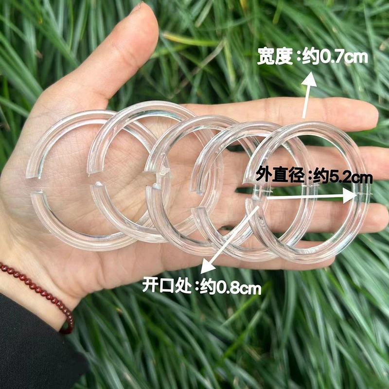 

200pcs Clear Acrylic Bracelet Display Stand Jewelry Display Case Shelf Circle Jewellery Stands