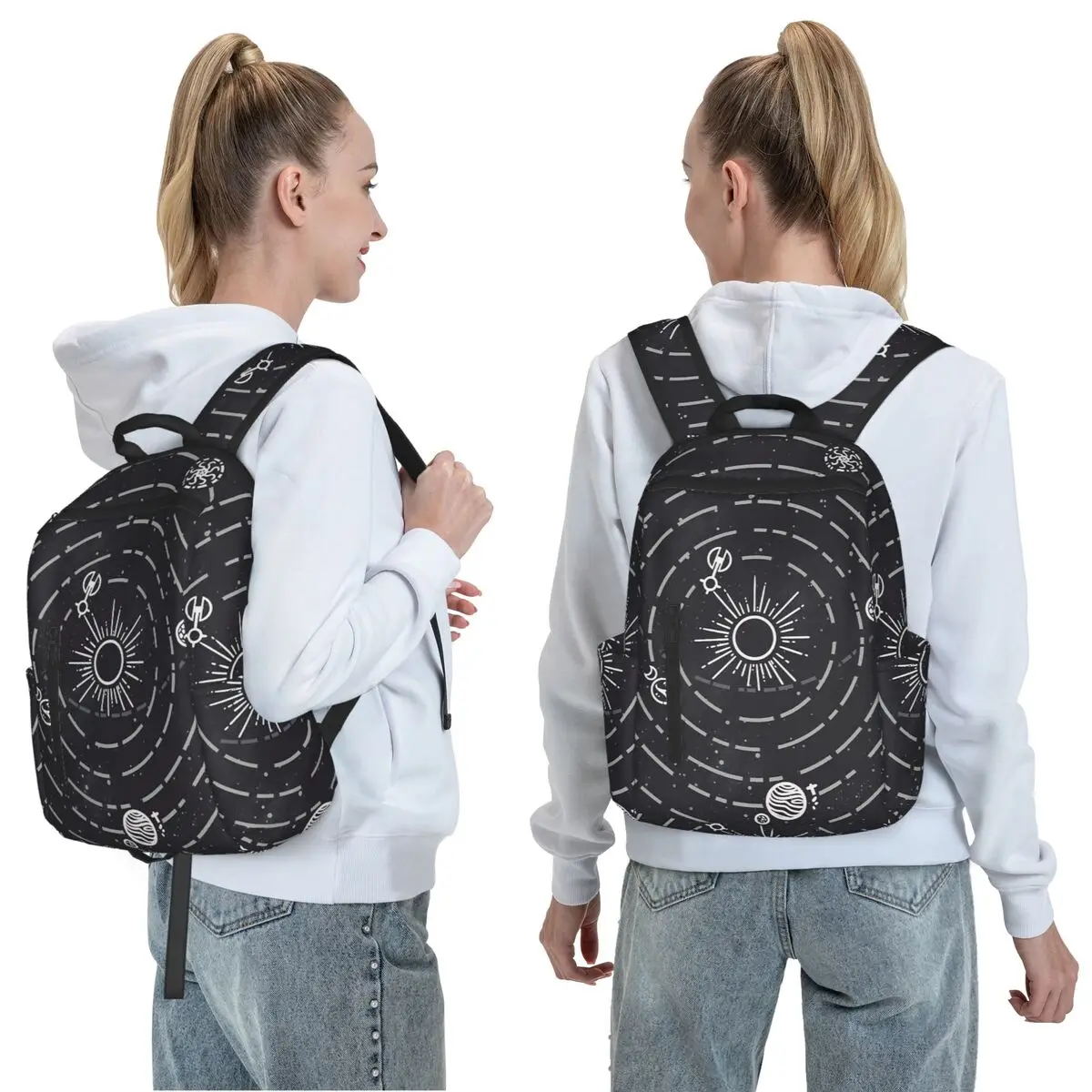 Outer Wilds Solar System Backpack Daypack Large Capacity Kids BookBag School Bag Shoulder Bags for Men Women