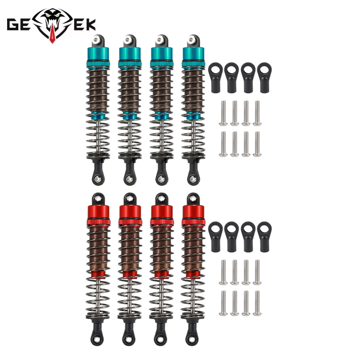 4Pcs 52mm-120mm Oil Filled Shocks for 1/10 RC Monster Trucks Buggy Truggy On Road Touring Drift Cars LC Racing Absima Upgrade