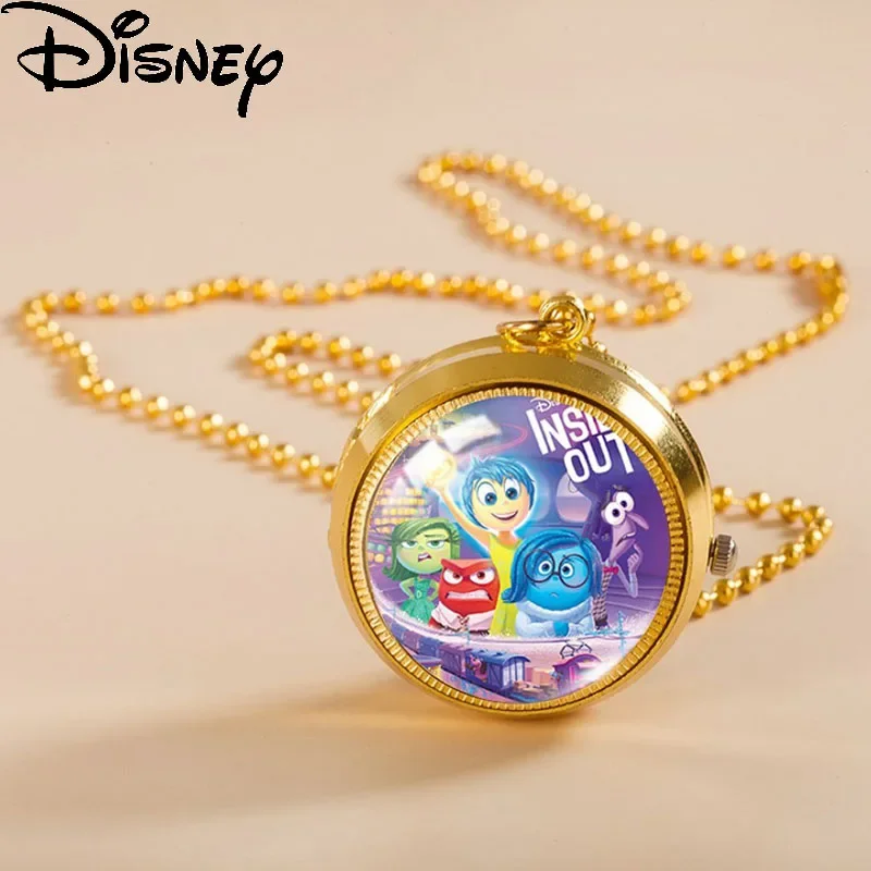 

Disney Movie Inside Out Cartoon Watch Creative Rotating Pocket Watch Joy Disgust Anger Sadness Children's Student Birthday Gift