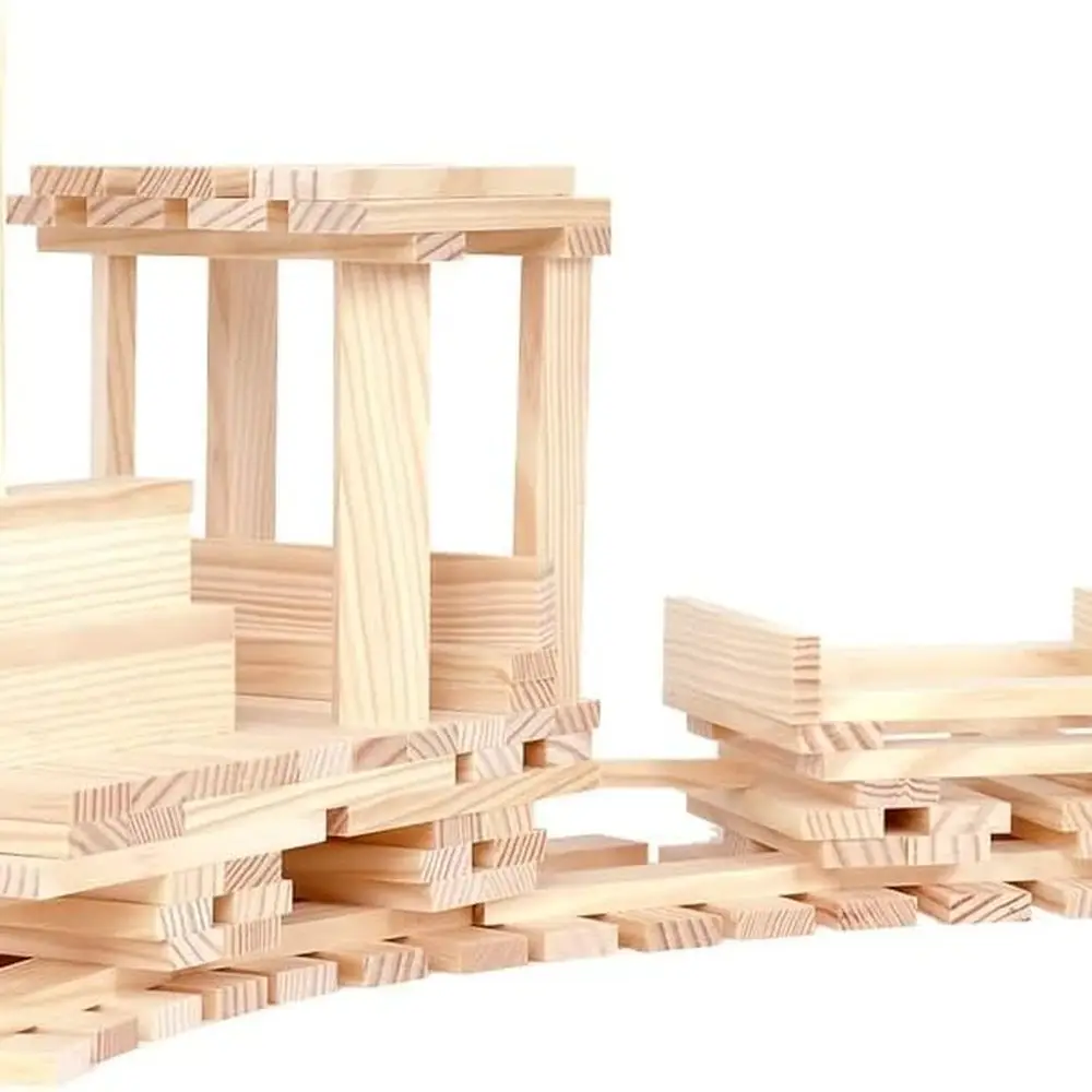 Set di blocchi da costruzione in legno: 100 pezzi per costruzioni creative