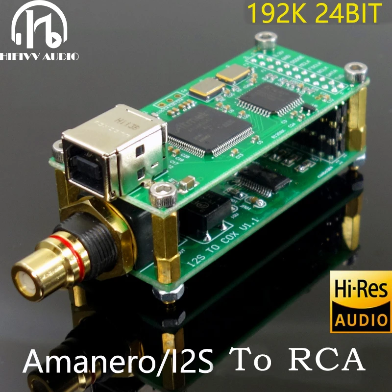 

HiFi USB amplifier DAC Digital interface Of Original Amanero Combo384 decoder USB to RCA Coaxial output