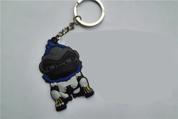 Game Overwatch Logo D.va Keychains Widowmaker Tracer Jack Morrison Figure Pendant Keyring For Car Bag Key Ring Accessories