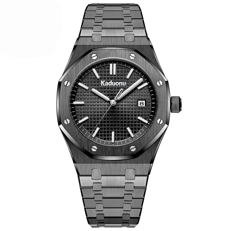 Men's Octagonal Design Quartz Watch