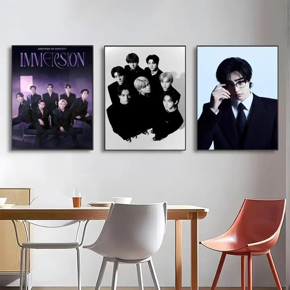 K-KPOP E-ENHYPEN Poster High-definition posters, wall art for living room and home decor. Modern home
