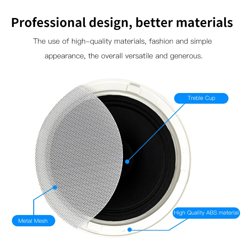 6 Inch 8ohm Ceiling Speaker Full range stereo sound Passive Speakers home Background Music system For Office Kitchen Living Room