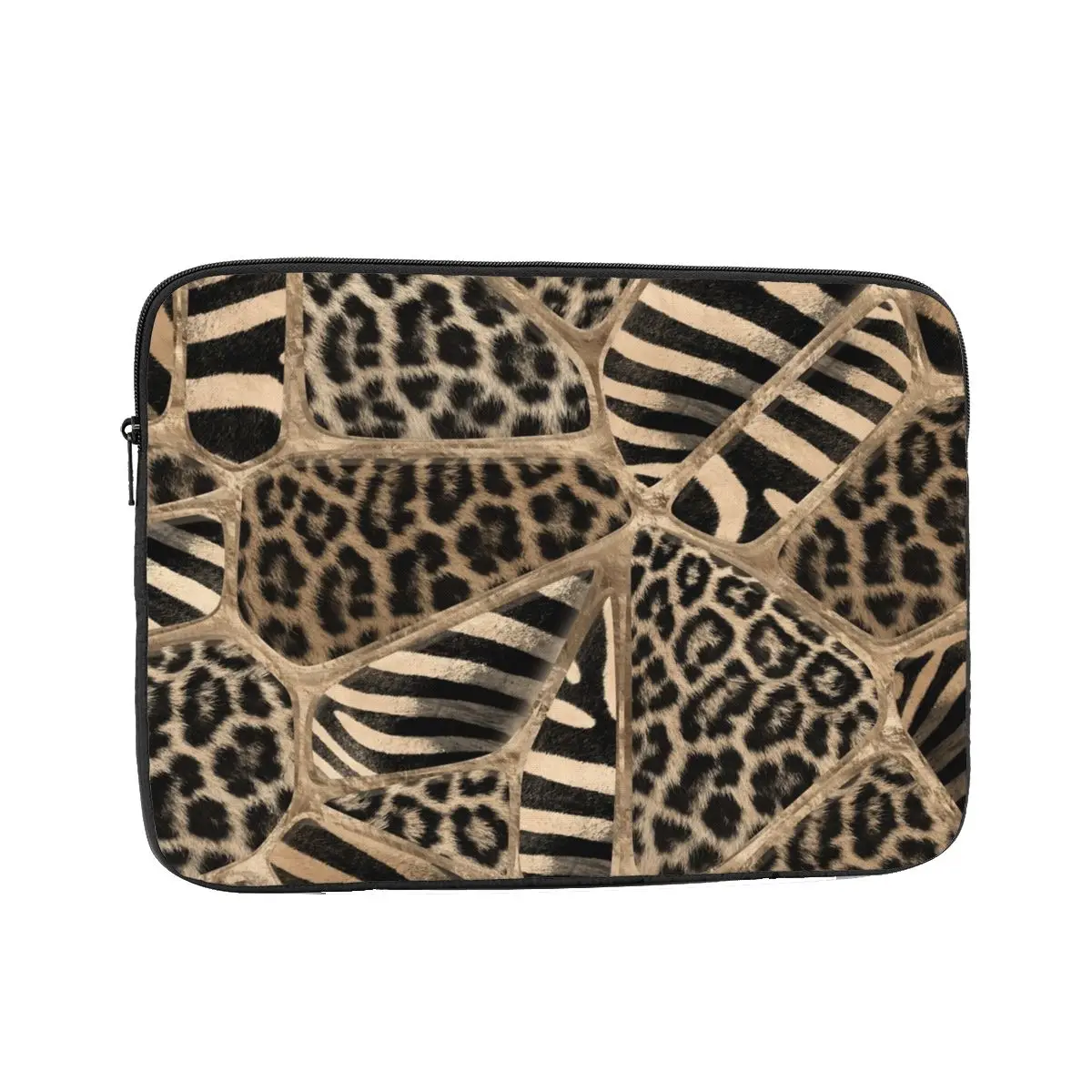 Animal Print - Leopard And Zebra Case Pouch 10 12 13 15 17 Inch Notebook Sleeve Cover Bag Tablet Shockproof Case Bag