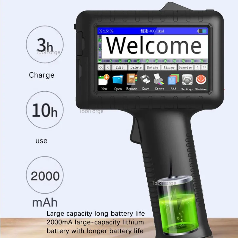KD481-N Handheld Inkjet Printer Plastic Metal Carton Packaging Date Logo Text QR Code Xoding Machine