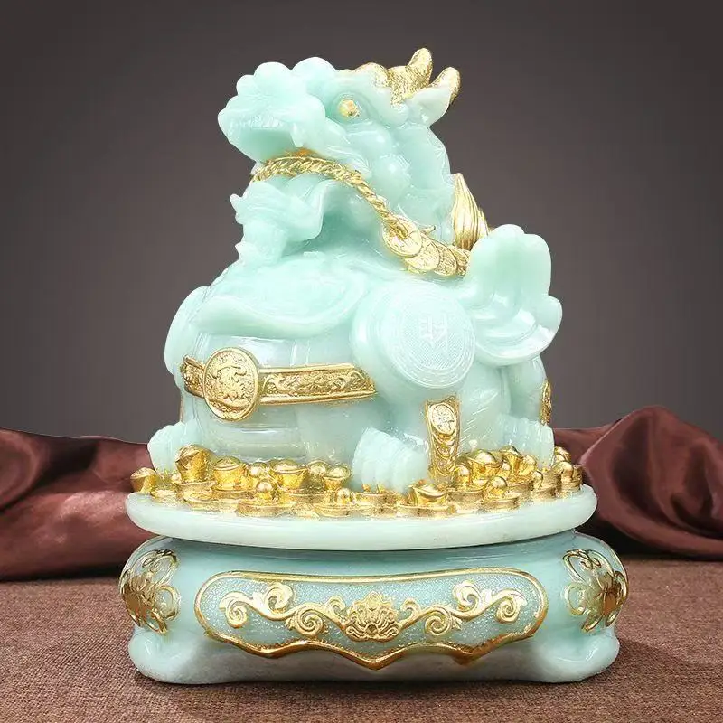 Feng Shui Inviting Wealth Lucky Brave Animal Toad Ornament Living Room Wine Cabinet Office Decor