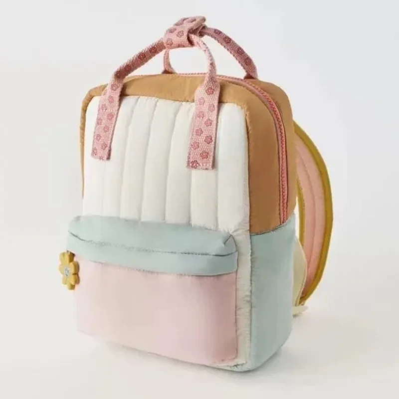 New Lightweight Children\'s Backpack Shopping Children\'s Cute Sunflower Pendant with Colorful Small School Bag