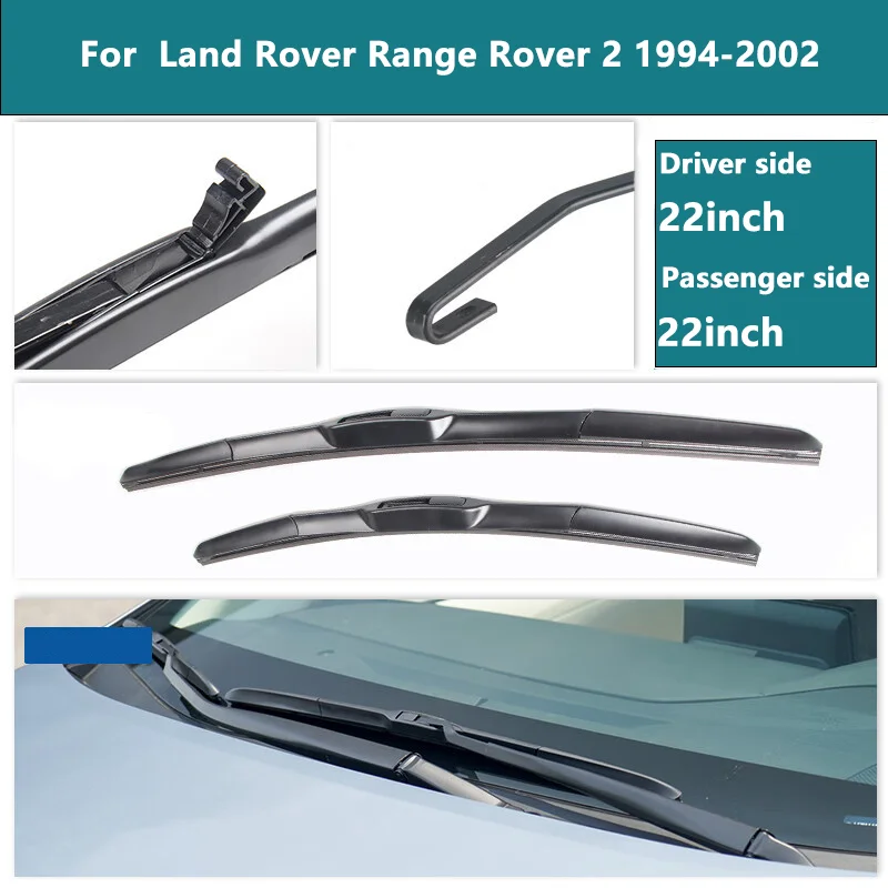 For Land Rover Range Rover 2  Front Windshield Wipers Clean Car Window Wiper Blade Brush Car Accessories U Hook 1994 2000  2002