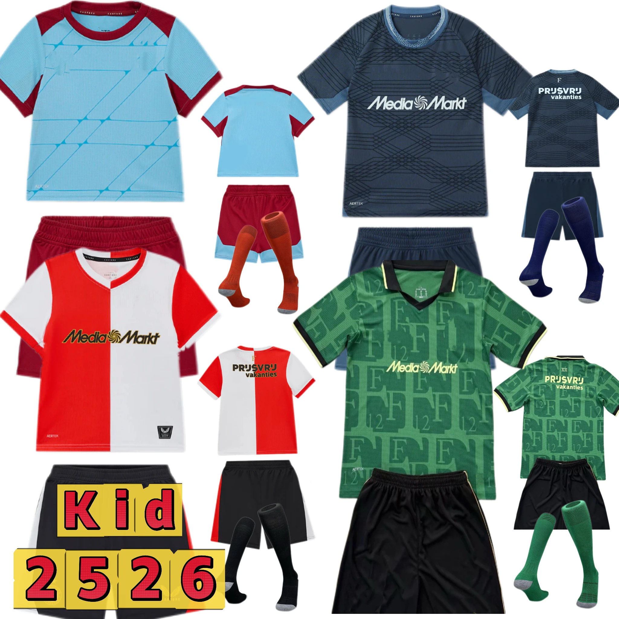 

2025 2026 FeyenoordeS Hot-selling New third kids kit 12-16 days arrive in your country
