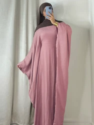 Vestido musulmán Eid para mujer, vestido de oración con cordones y manga de murciélago, Marruecos, Ramadán, Jilbab, Abayas, caftán de Dubái, vestido largo árabe 2024