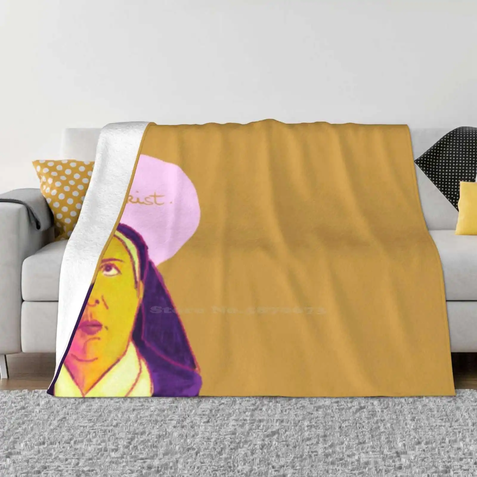 Sister Michael Eye-Roll , Derry Girls For Home Sofa Bed Camping Car Plane Travel Portable Blanket Sister Michael Nun Derry