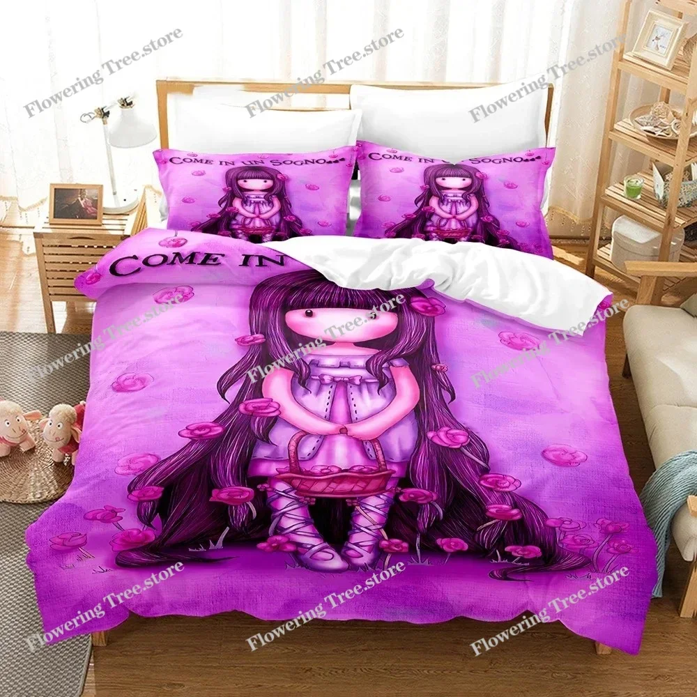3D Printed Kawaii Gorjuss Duvet Cover Santoro Gorjuss Bedding Set Double Twin Full Queen King Adult Kids Bedclothes Quilt Cover