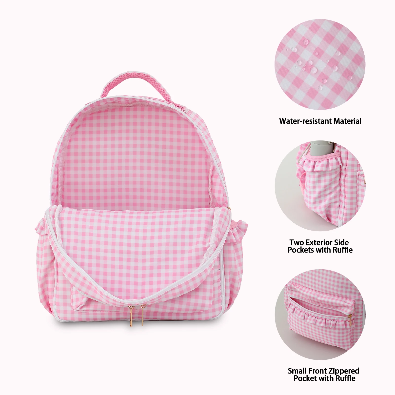 Gingham Fırfırlı Kız Sırt Çant - School Backpack Teen incelemesi ve fiyatı