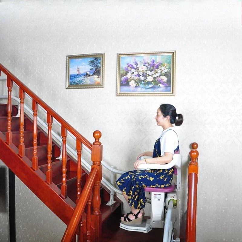 Curved rail seat elevator staircase lift chair household villa corridor