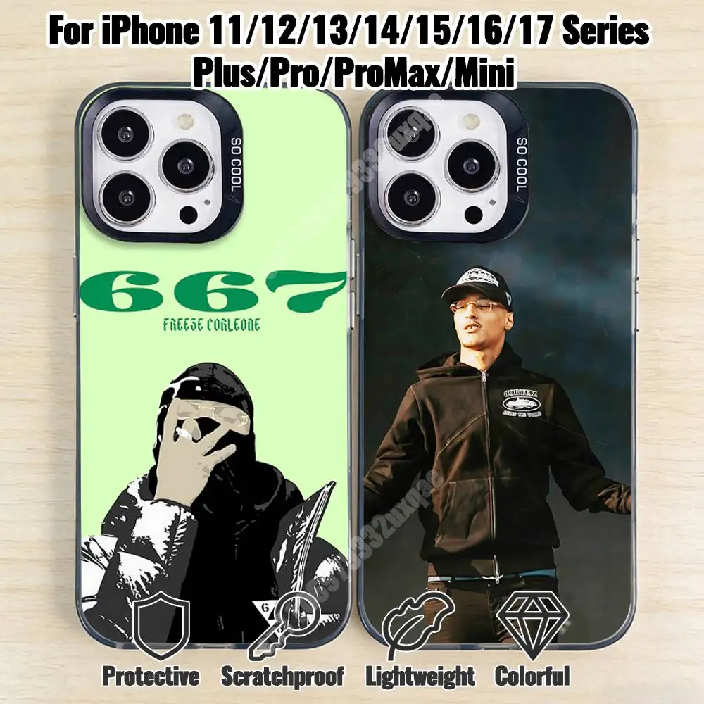 

Rapper F-Freeze Corleone-S 667 Phone Case for iPhone 17 16 15 Max Mini 14 13 Pro Plus 12 11 X XS Air IMD Cover