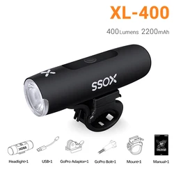 XOSS Bicycle Light 400Lumen Bike Headlight Power Bank Flashlight Handlebar USB Charging MTB Road Cycling Highlight