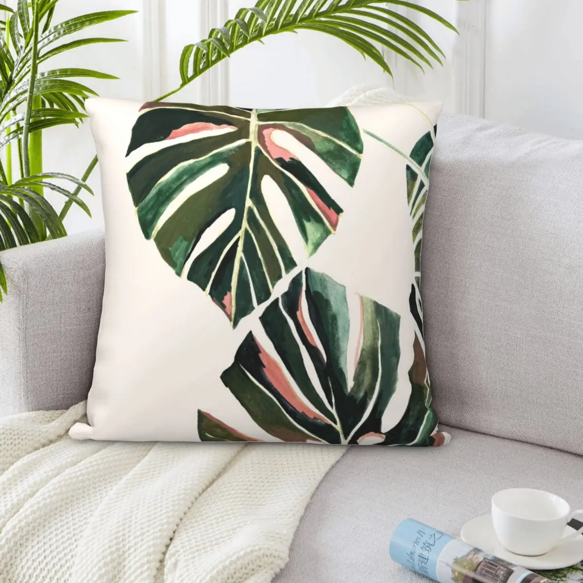 

Monstera Illustration 01906 Домашний декор Чехлы для подушек Декоративные подушки Наволочка Dakimakura Наволочка