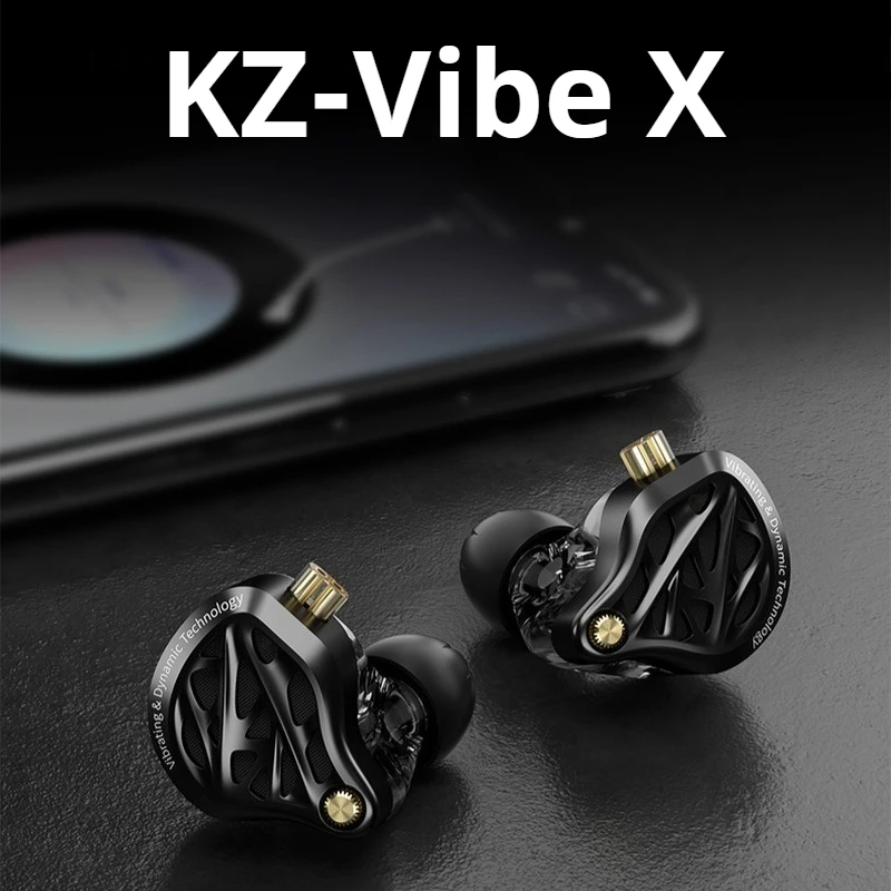 KZ Vibe X Vibration In Ear Wired Earphones 13Mm High Power Ultra Low Frequency Dynamic Driver For Audiophile Music Lovers