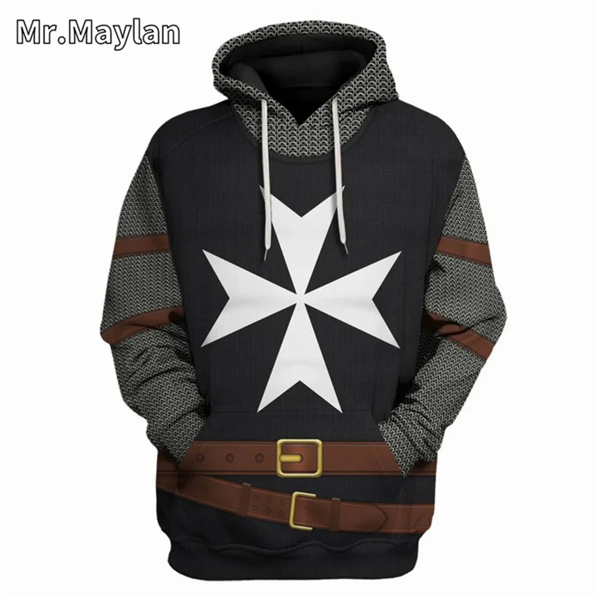 Medieval Knights Armor Cosplay Costume 3D Print Unisex Hoodie Men Sweatshirt Streetwear Zip Pullover Casual Jacket Tracksuits-24