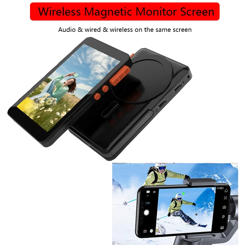 ワイヤレス携帯電話磁気-selfie-スクリーンプロジェクタースマートフォンリアカメラ-selfie-補助ツール調整可能な焦点距離