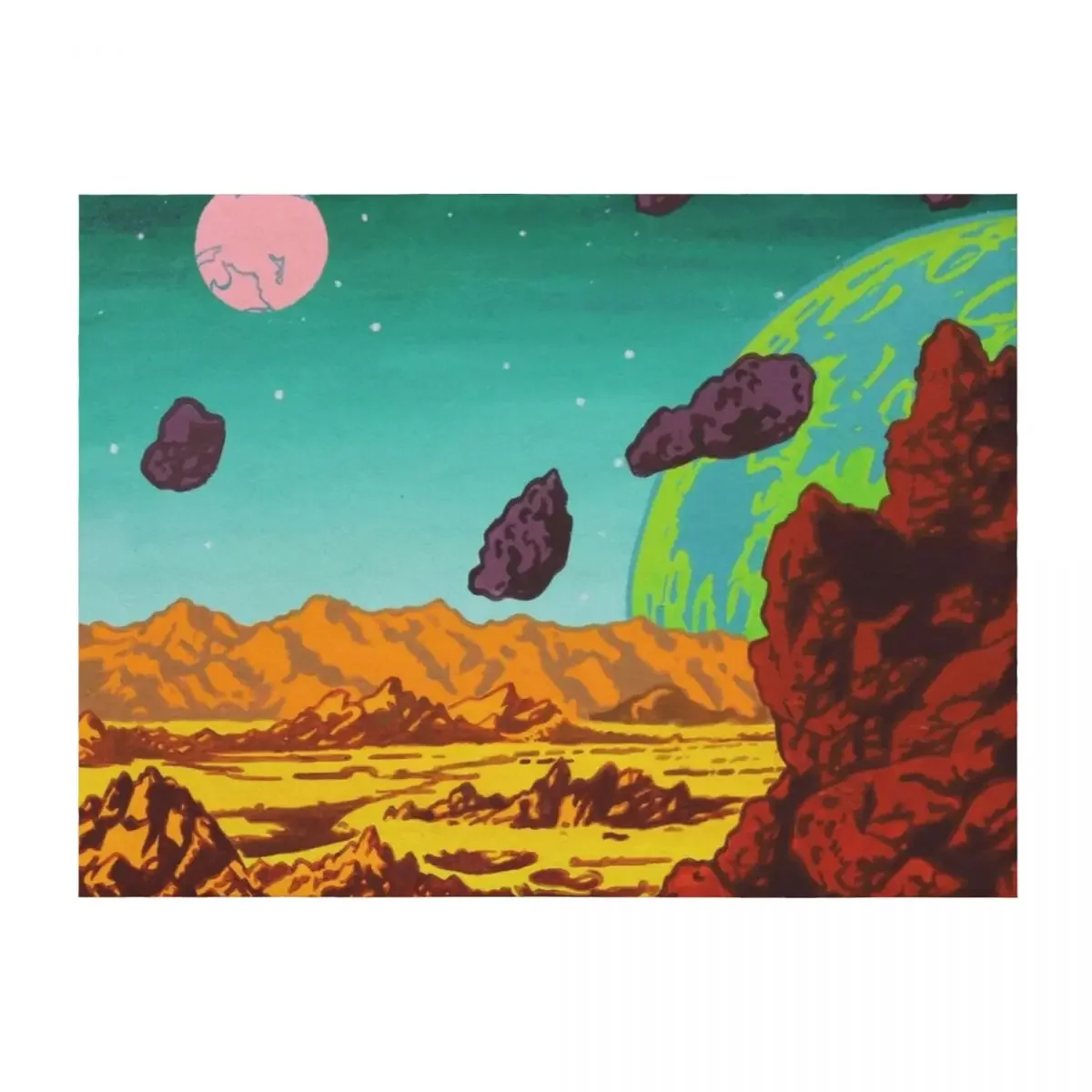 

Spacescape Throw Blanket Flannel Soft Nap Blankets For Baby Blankets