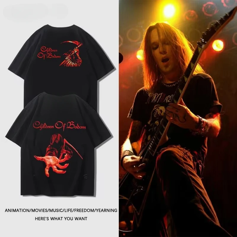 

Children of Bodom Sons of Hakata Band Short Sleeve Men's and Women's Summer Finnish Metal US Cotton Crew Neck T-Shirt