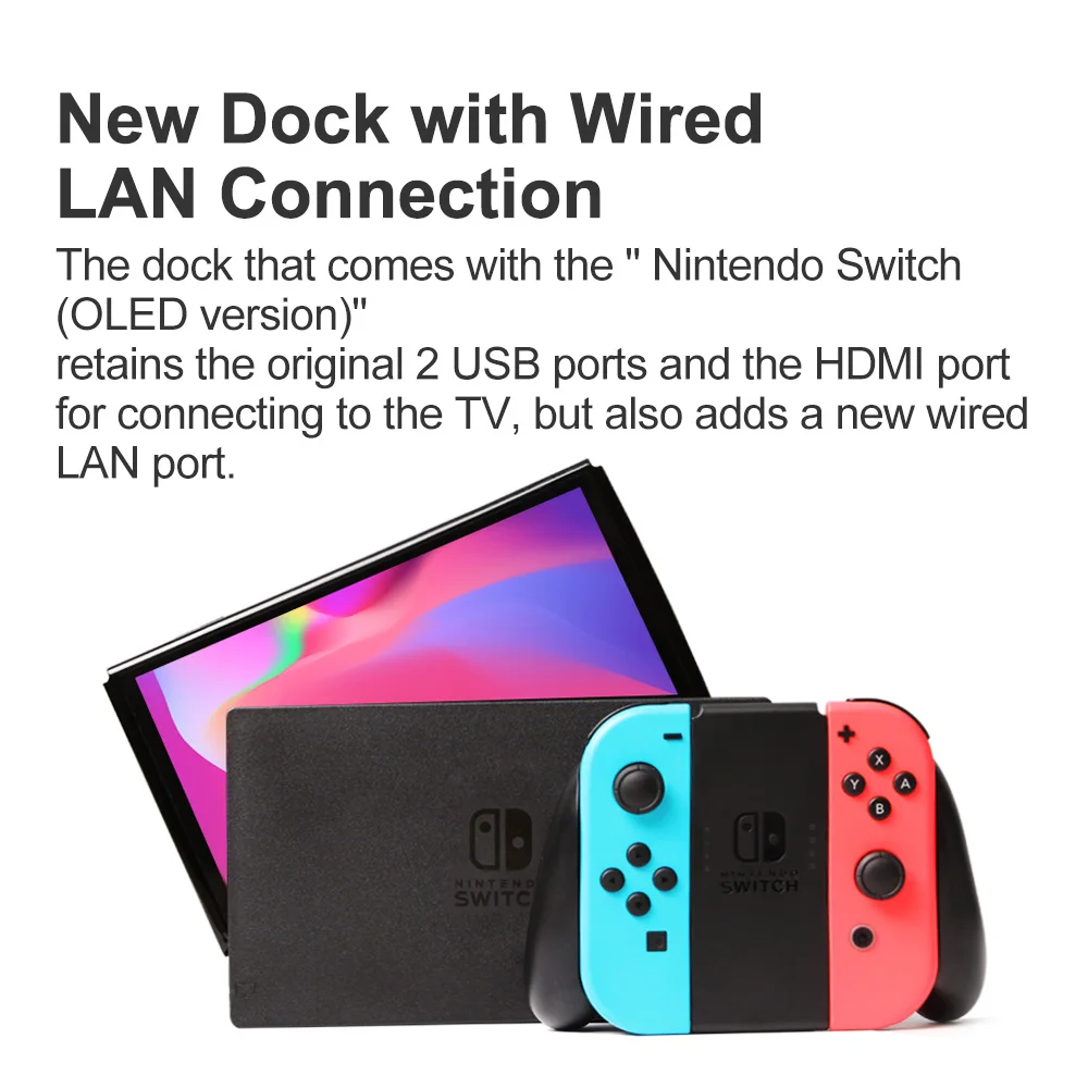 игровая консоль nintendo switch oled, 7-дюймовый сенсорный экран на органических светодиодах, белый комплект, синие и красные, Joy Con 64 ГБ, внутреннее хранилище Famicom