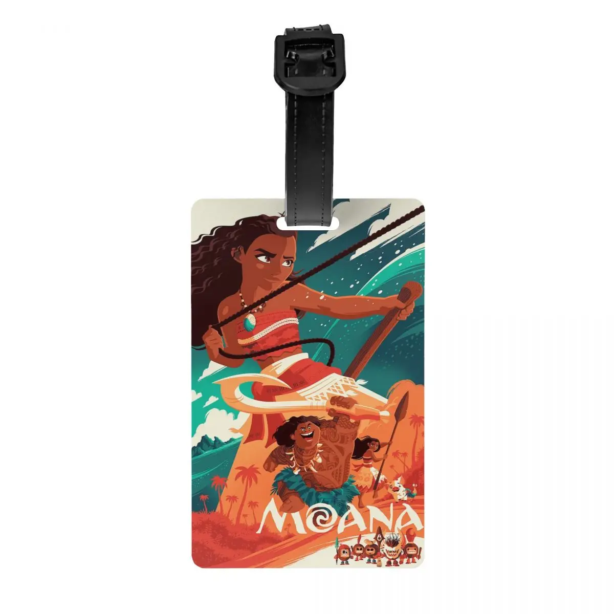 

Пользовательские Моана, милые забавные мультяшные багажные бирки для чемоданов, модные багажные бирки, идентификационная этикетка с обложкой для конфиденциальности