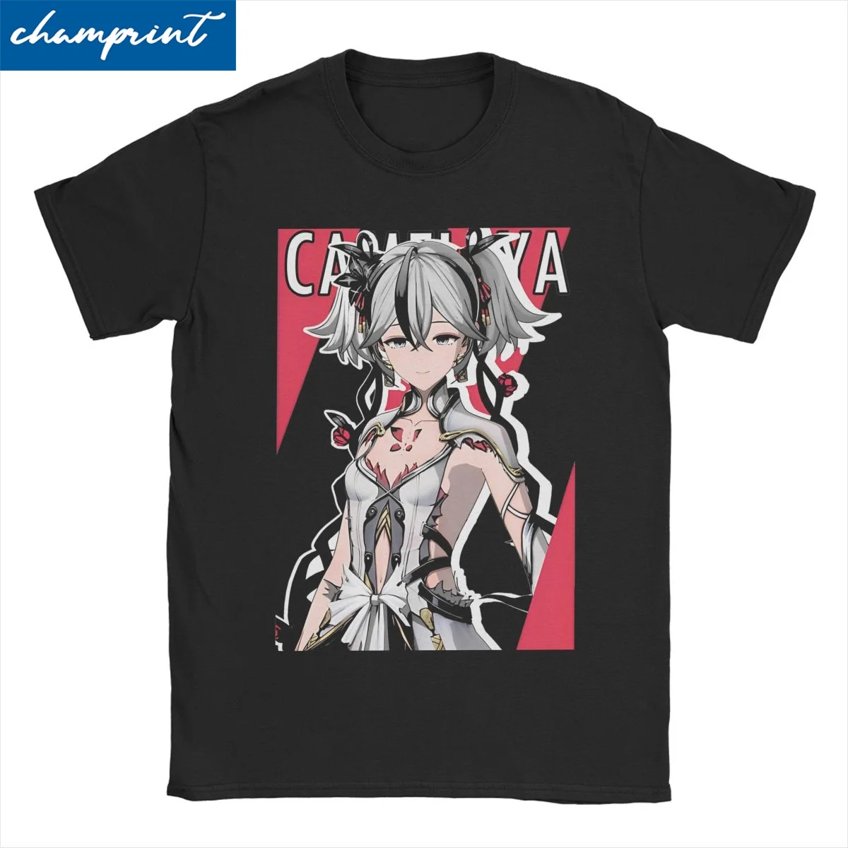 

Wuthering Waves Camellya T Shirts Men Women's 100% Cotton Novelty T-Shirts O Neck Anime Game Tees Short Sleeve Clothing Original