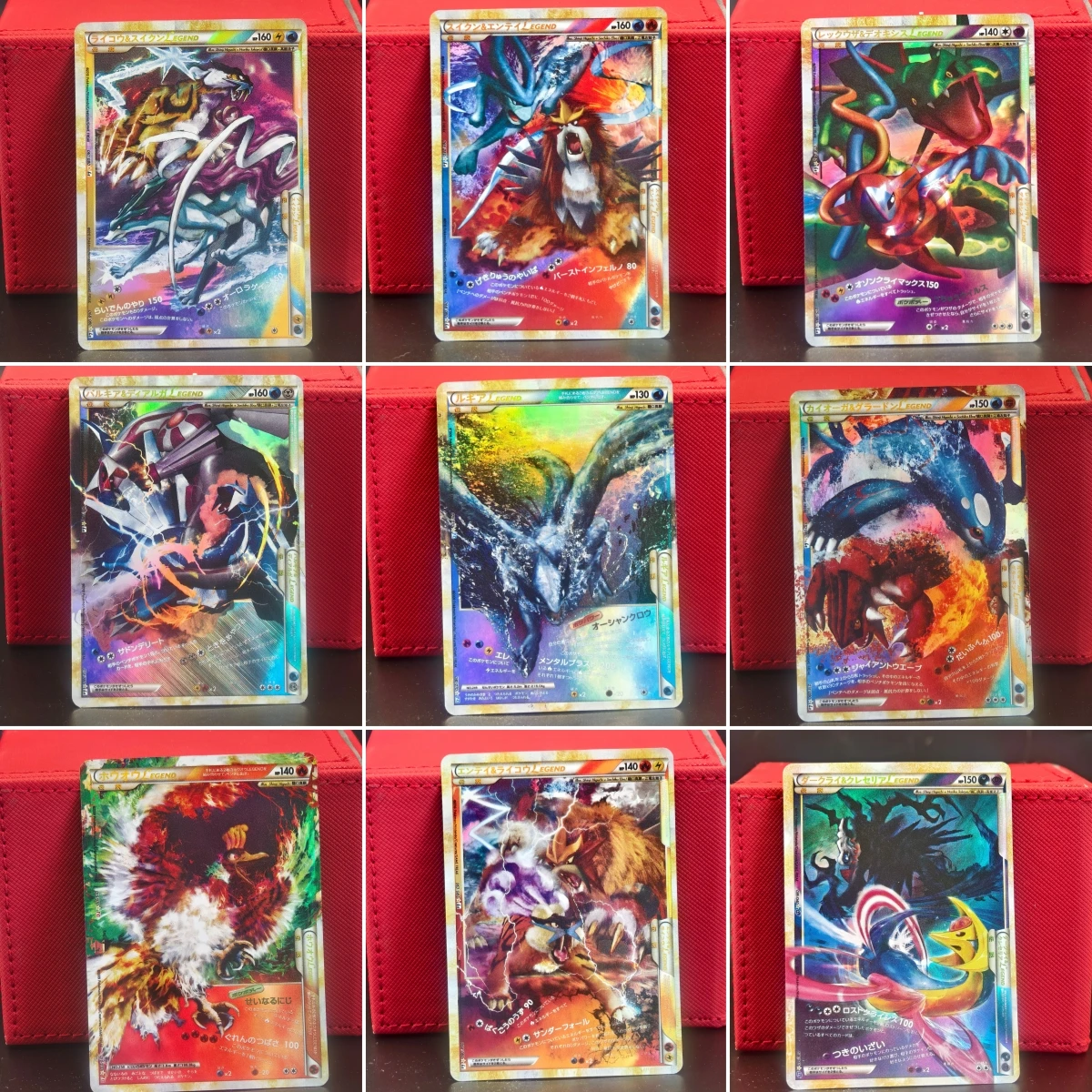

9Pcs Anime Cartoon Ptcg Pocket Monsters TCG LEGEND Series Cards Collection Game Foil Lugia Entei Trading Collectible Cards Gifts