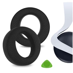 Geekria Comfort Mesh Fabric Replacement Ear Pads for Sony PlayStation Pulse Elite Headphones Ear Cushions, Headset Earpads