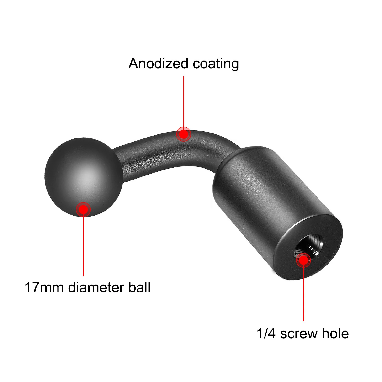 17mm Ball Head Adapter to 1/4