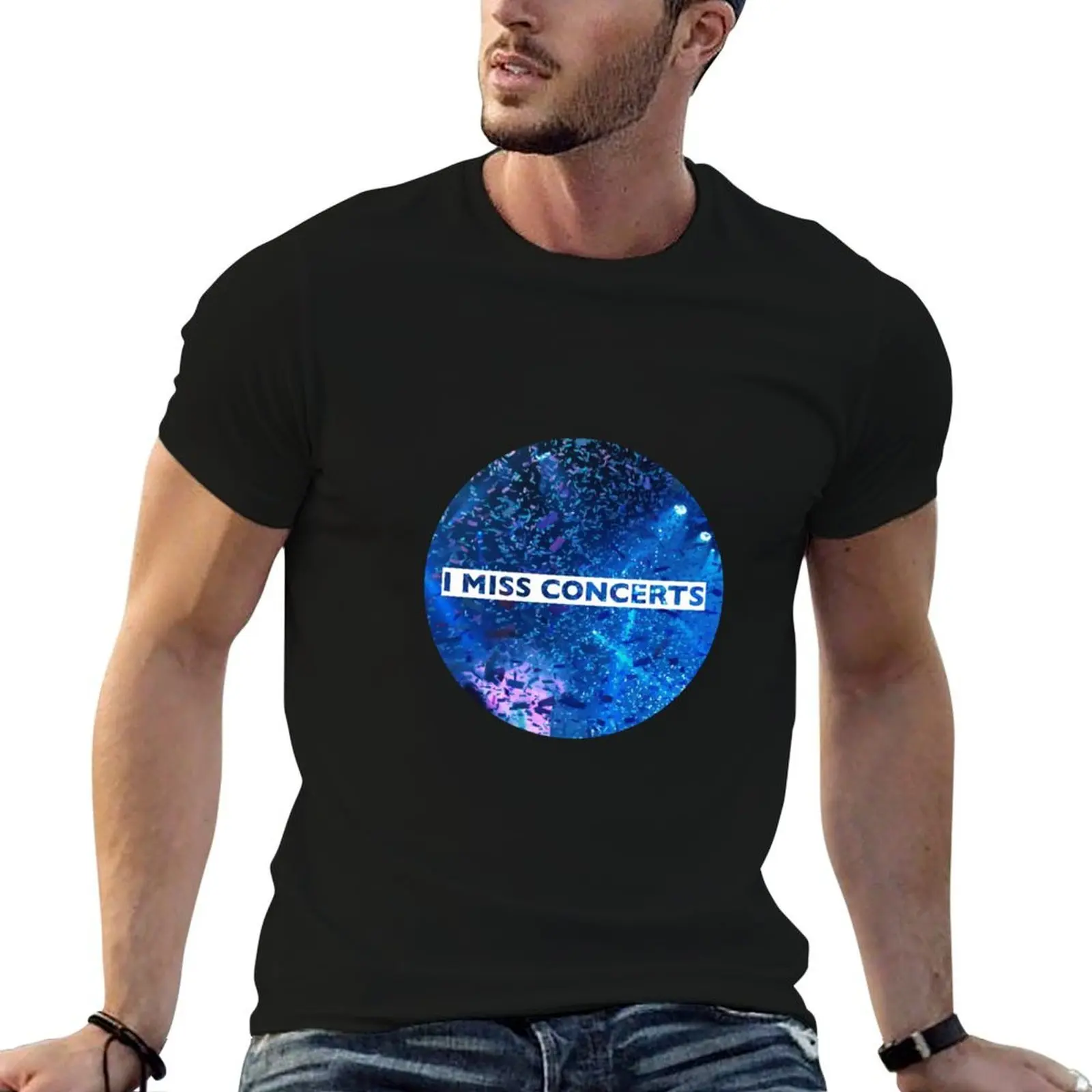 i miss concerts!! with concert confetti! [100% of proceeds go to Crew Nation] T-Shirt Big and Tall Loose Fit T-Shirt