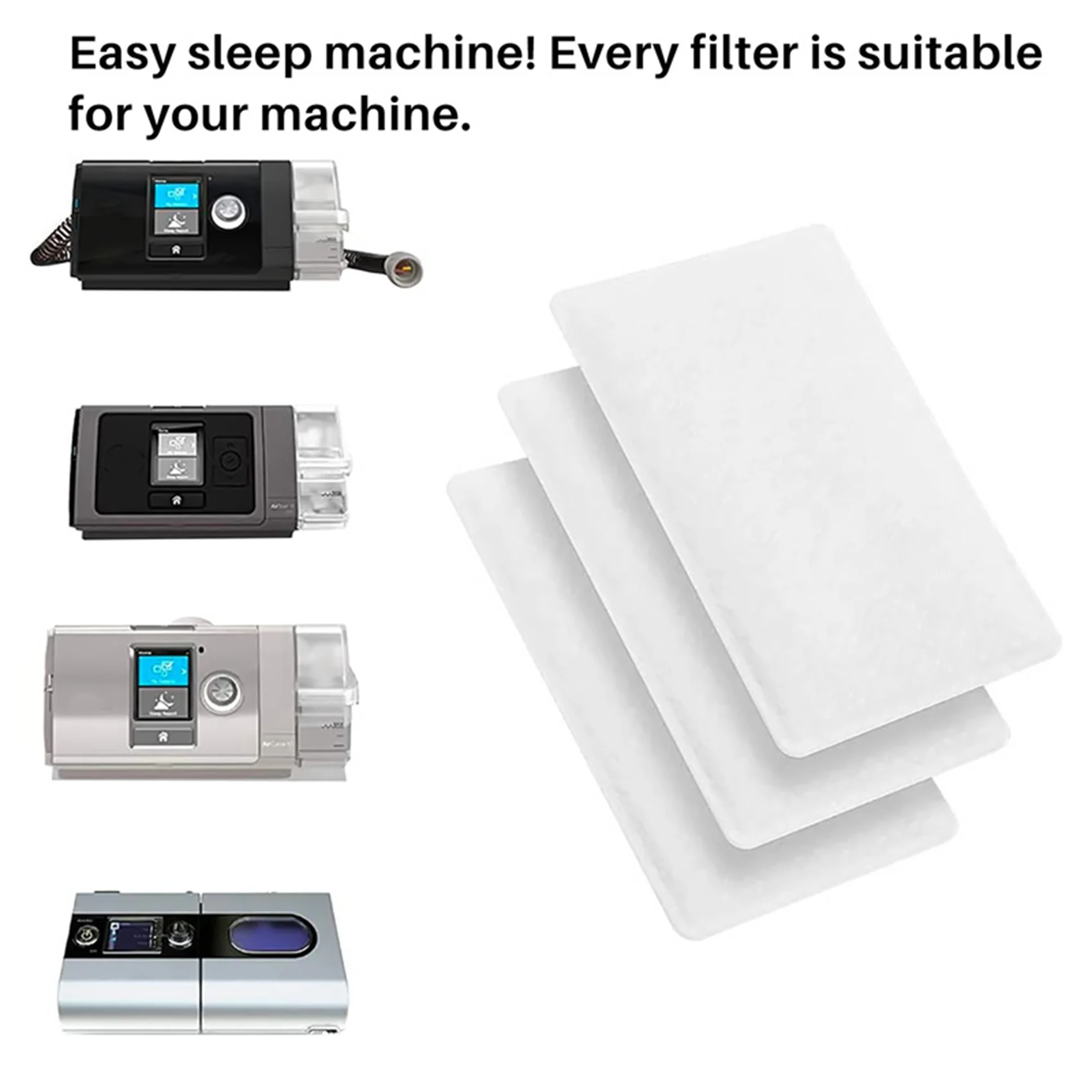 UNCL 30 قطعة من مرشحات CPAP لمرشح الرغوة الممتاز من Respironics ومرشحات فائقة الدقة من سلسلة Respironics M