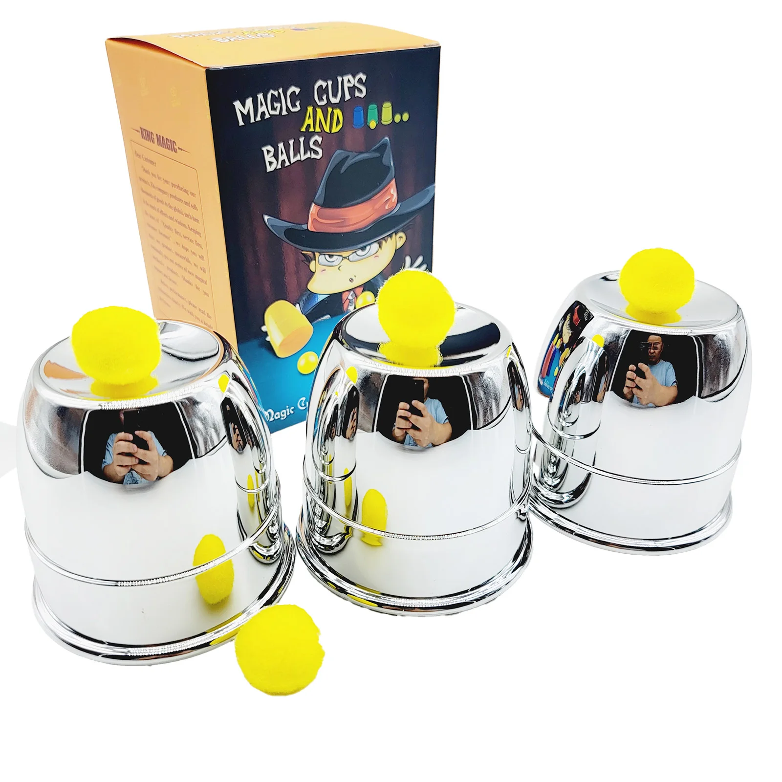 Three Cups and Balls — Chrome Finish — product photograph 4