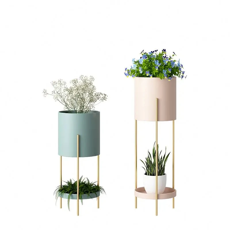 

Изготовленная на заказ подставка для цветов в скандинавском стиле из кованого железа, легкая роскошная многоярусная круглая подставка для цветов для дома