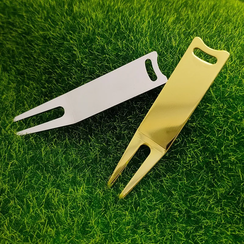 2pcs Iron Golf Divot Tool Both Sides Paint Coated Multi Color Fulcrum Golf Green Repair Tool Golf Sports Accessories