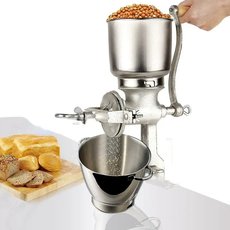 Household Manual Hand Grinder Tin Plating Powder Grinder Medicinal Materials Wugu Walnut Peanut  Filling Grinder