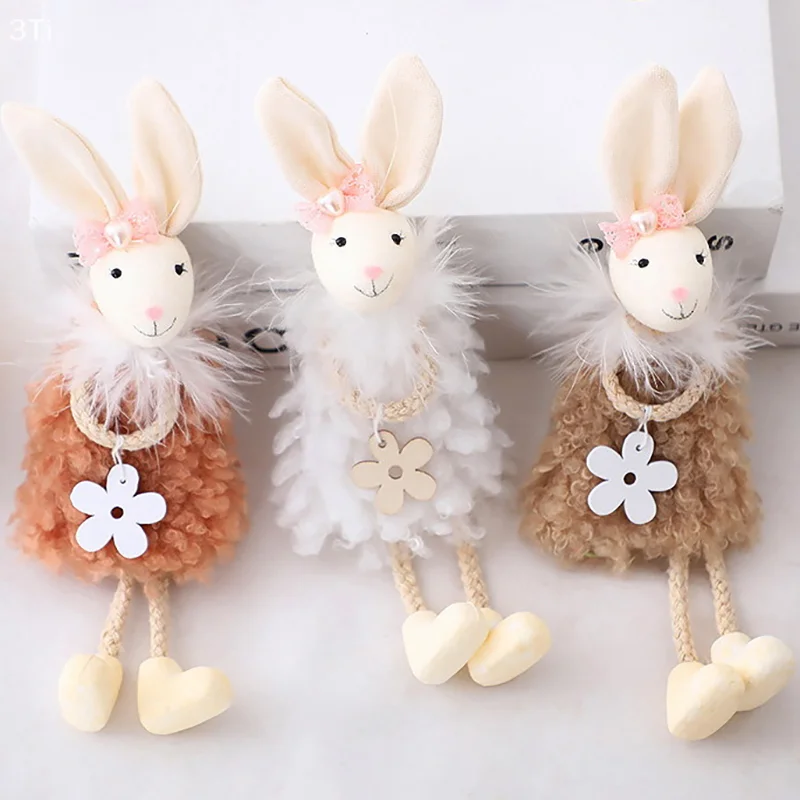 1 ชิ้นอีสเตอร์ตุ๊กตาของเล่นกระต่ายจี้กระต่ายตุ๊กตาแขวนเครื่องประดับตุ๊กตาผ้าสําหรับงานปาร์ตี้ตกแต่งบ้านเด็กของขวัญ