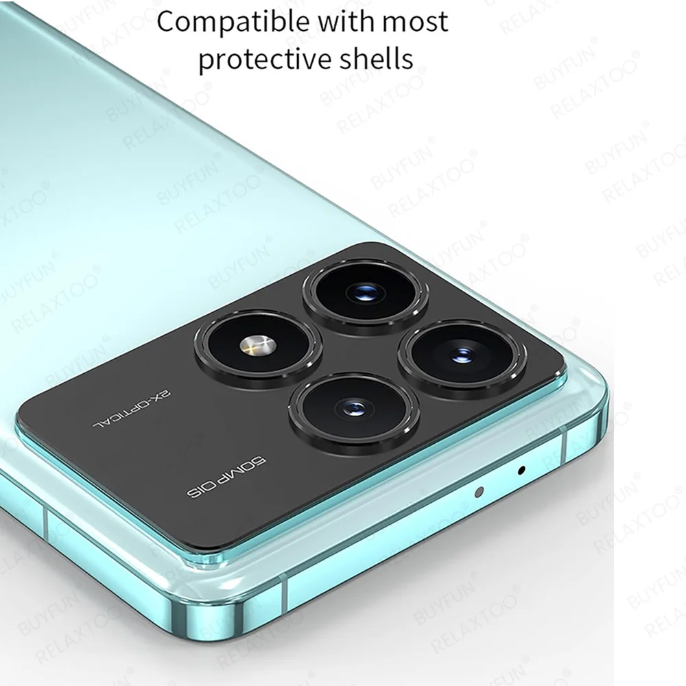 Pelindung lensa kamera untuk Poco F6 Pro, pelindung lensa kamera aluminium logam untuk Xiaomi PocoF6Pro kecil F6Pro 5G, lapisan pelindung lensa