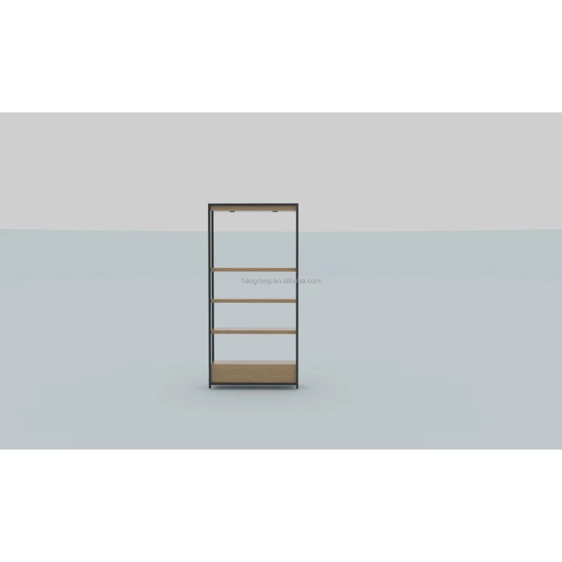 custom.Light Duty Supermarket Metal Display Stand with Stainless Steel Storage Rack Made of Iron and Wood